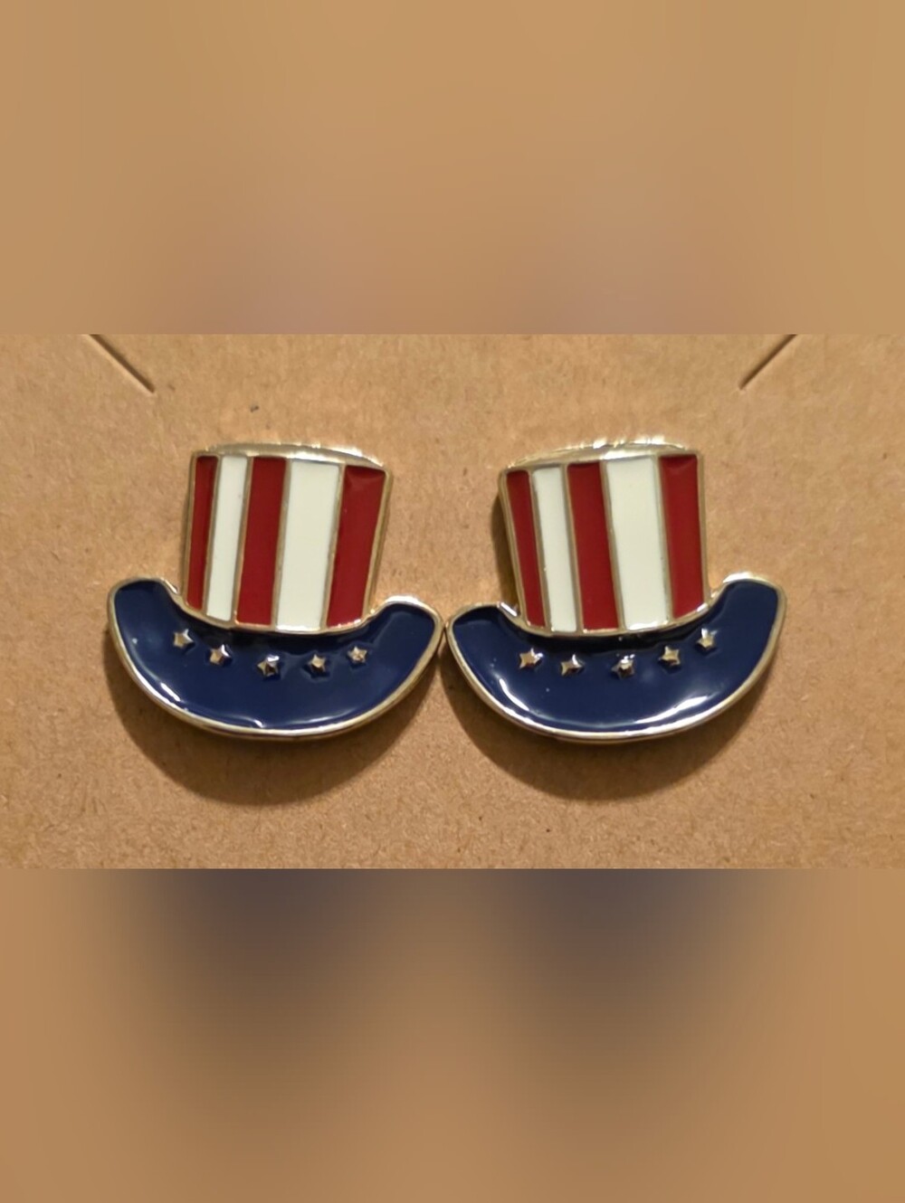 Set Of 2 Pairs Patriotic Earrings - Picture 2 of 2